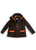 KEEP WARM Double-faced Loden Outdoor Jacket with hood dark brown-orange