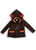 KEEP WARM Double-faced Loden Outdoor Jacket with hood dark brown-orange