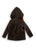 KEEP WARM Double-faced Loden Outdoor Jacket with hood dark brown-orange